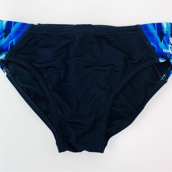 TYR Durafast Elite Racer Swim Brief Black Blue - Picture 1 of 2